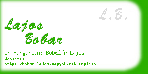 lajos bobar business card